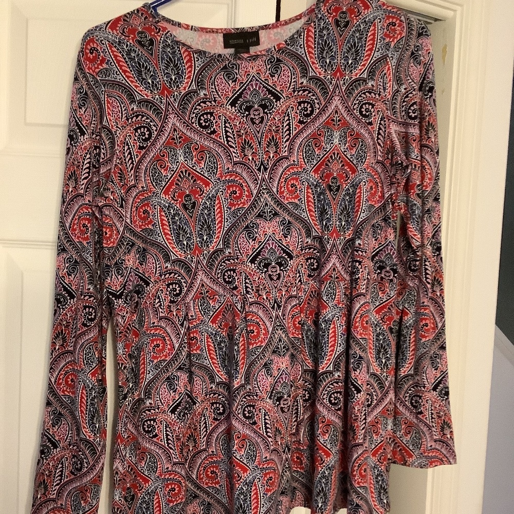 J. Jill Wearever Collection paisley tunic size XS petite